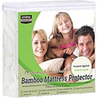 Utopia Bedding Protector De Colchón De Bambú De Primera Impermeable- Funda De Colchón- Transpirable- Estilo Ajustado En…